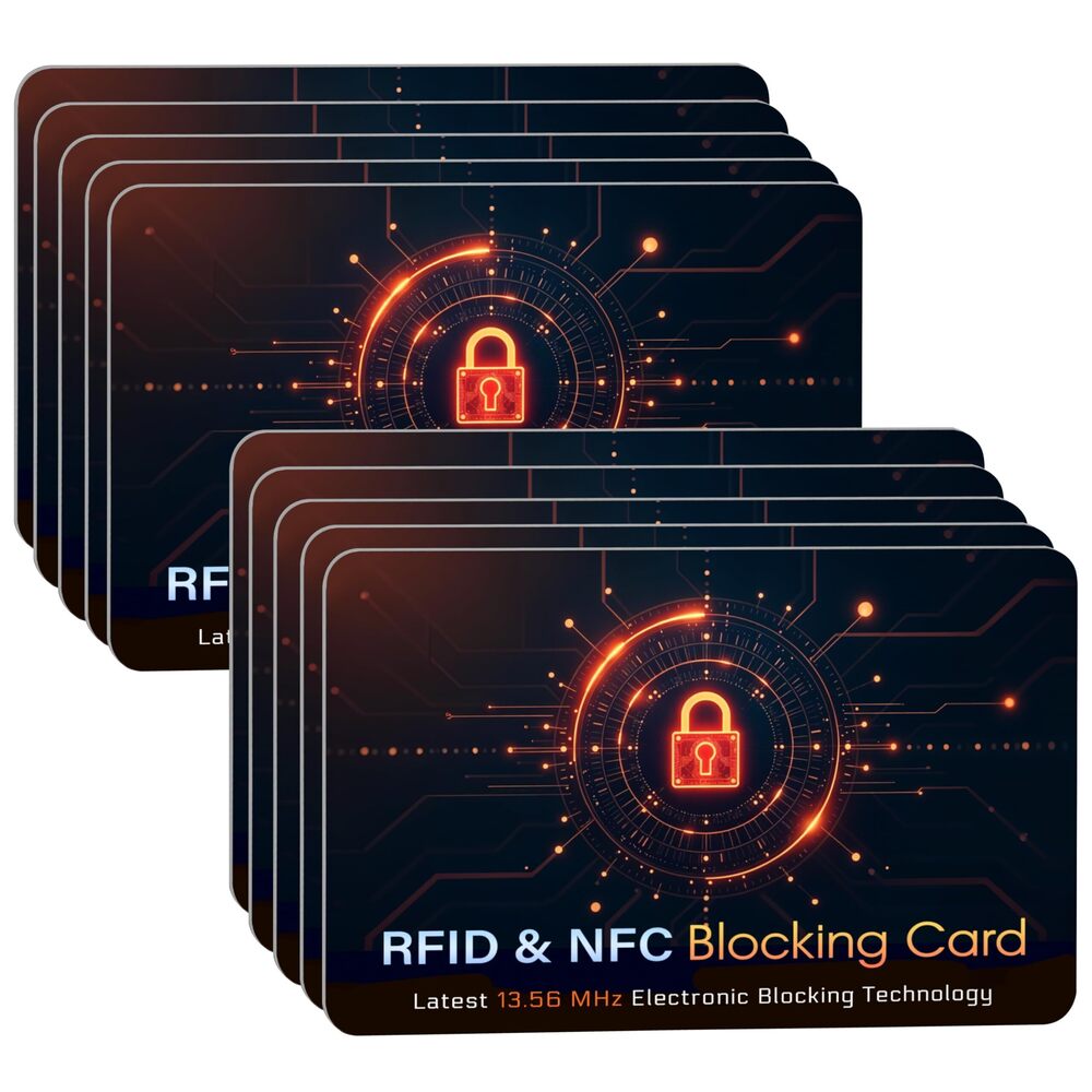 2047 10 PK RFID Blocking Cards Protect Your Entire Wallet, Purse, and Cards